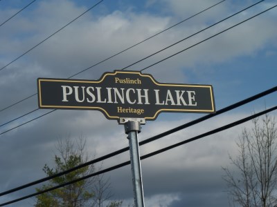 Natural heritage signage for Puslinch Lake
